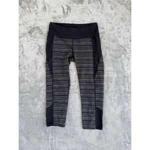 Women's Athletica Small Black Stripe Leggings